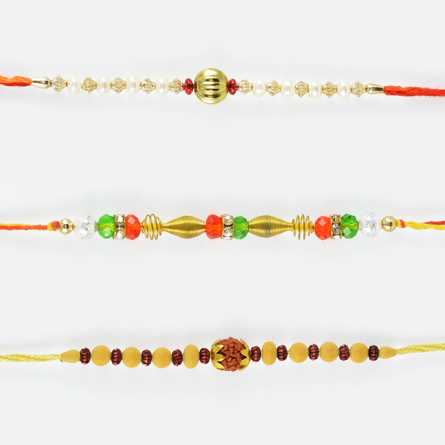 Rakhi Collection of 3 Multi-Color Beads 