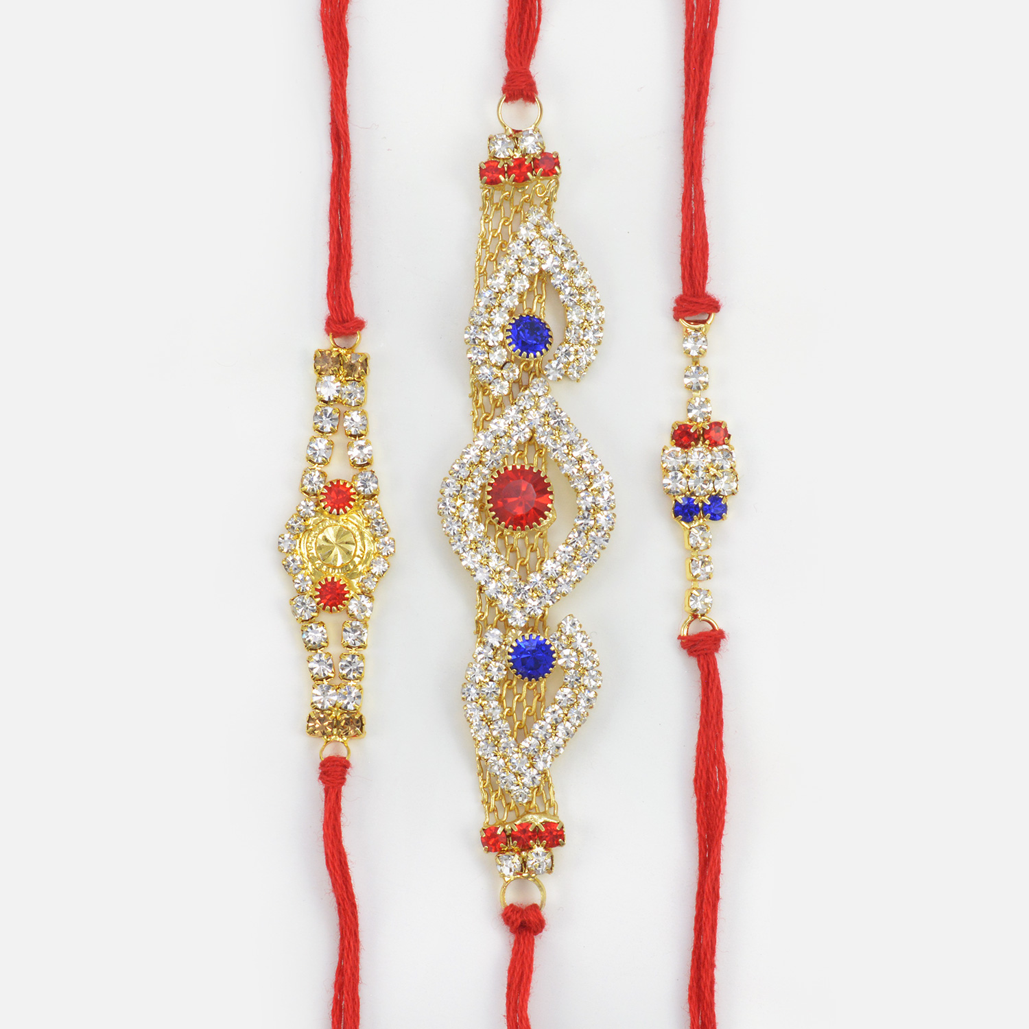Simple Rhombus and Distinctive Amazing Rakhis Attractive Set for Brothers