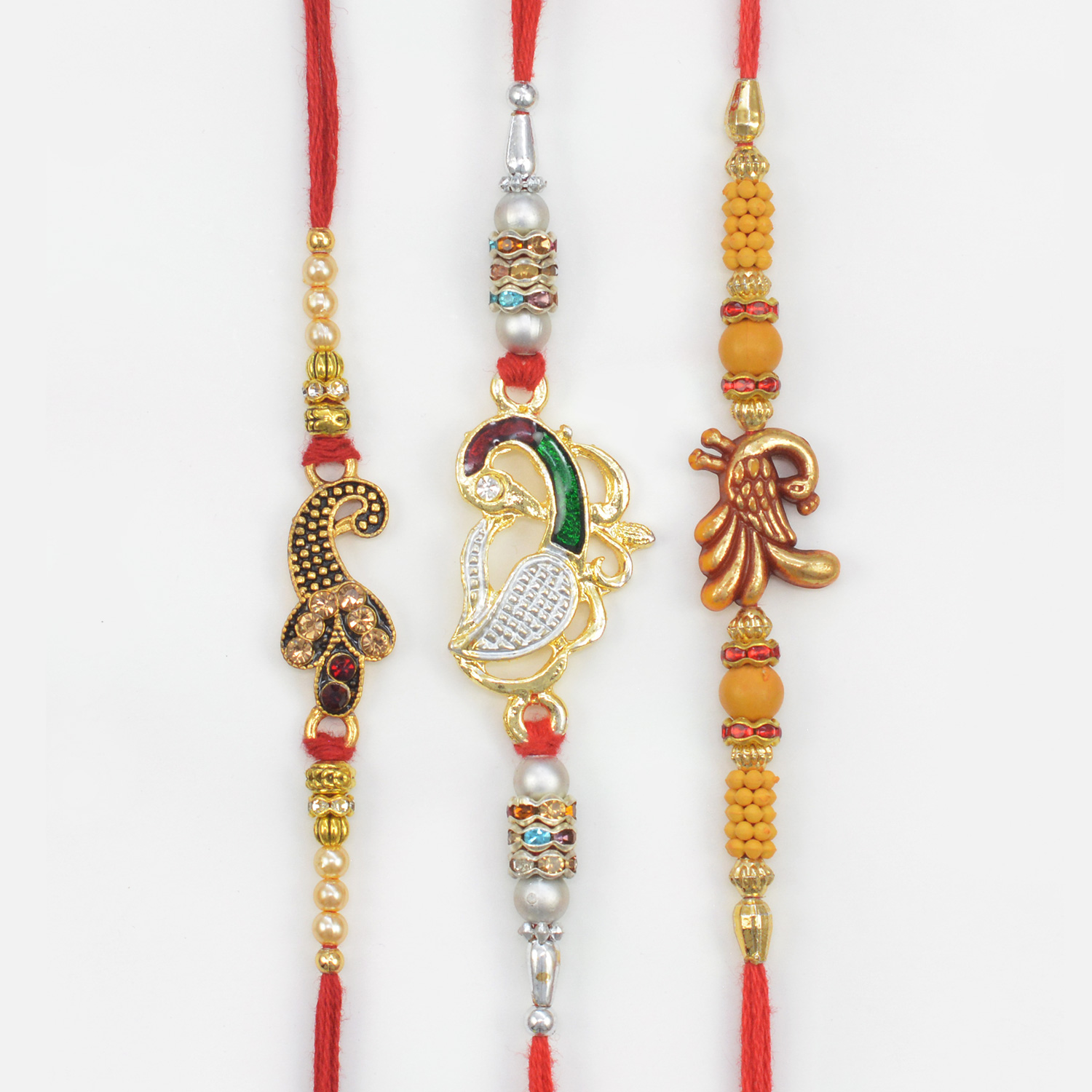 Peacock Lover Rakhis for 3 Brother Newly Designed and Amazing Looking Three Brother Rakhis