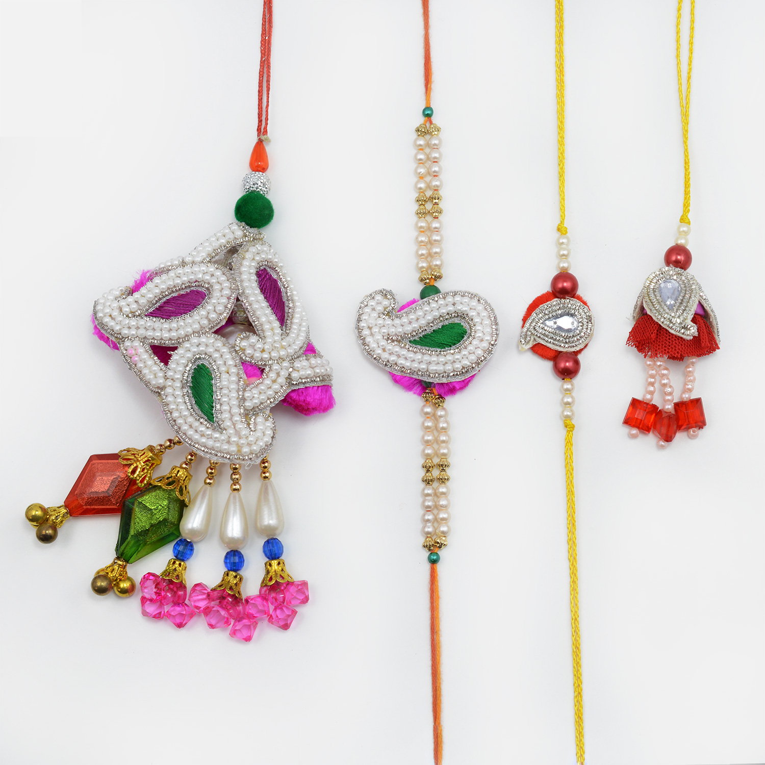 Akora Pearls Set of 2 Bhaiya Bhabhi Rakhi