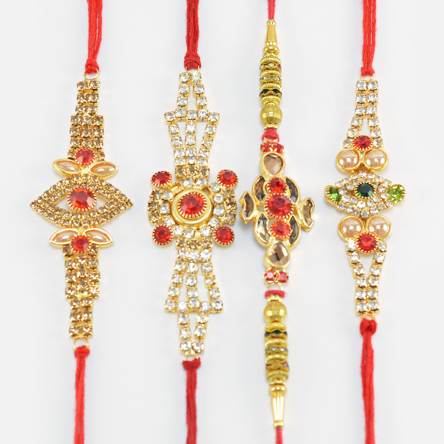 Perl Studded Rich Looking Unique Pattern Marvelous Shining Rakhi for Brothers