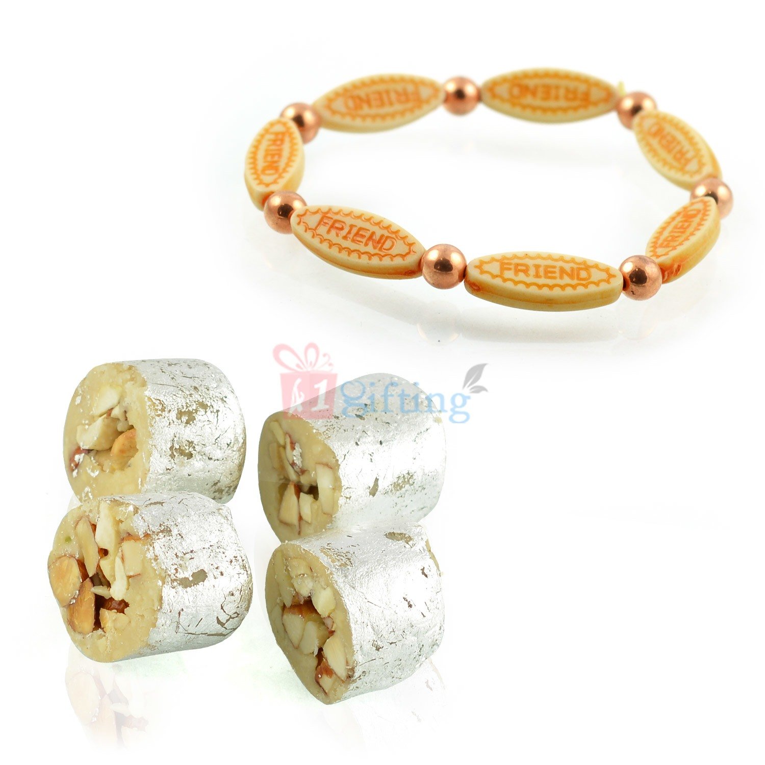 Beautiful Bracelet with Kaju Honey Due Gift for Celebration
