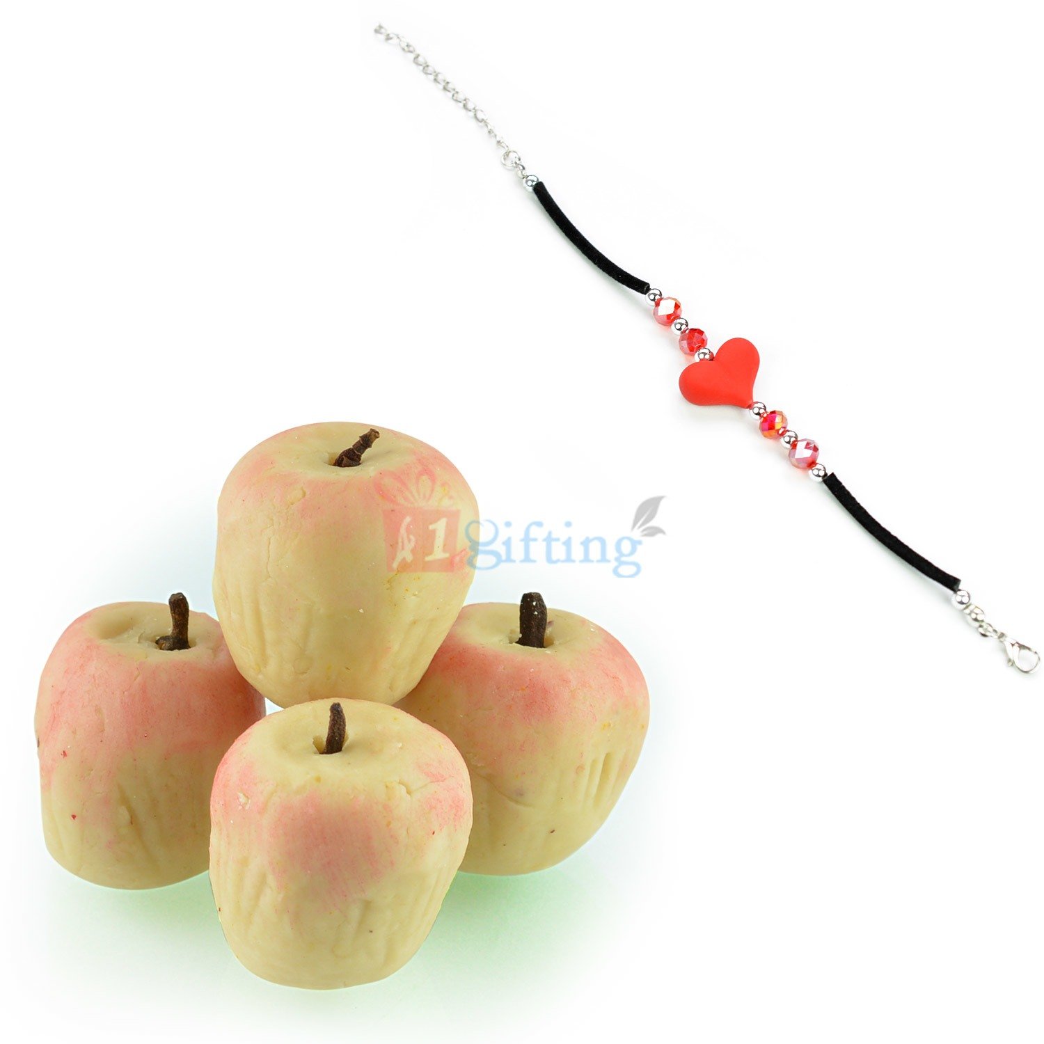 Kaju Apple Sweet Gift with Heart Bracelet Gift