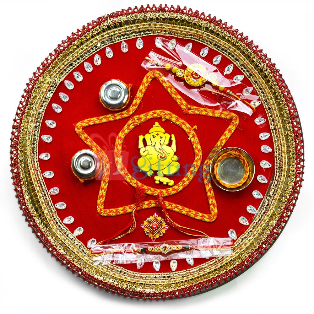 Moli Kundan Lord Ganesha Pooja Thali