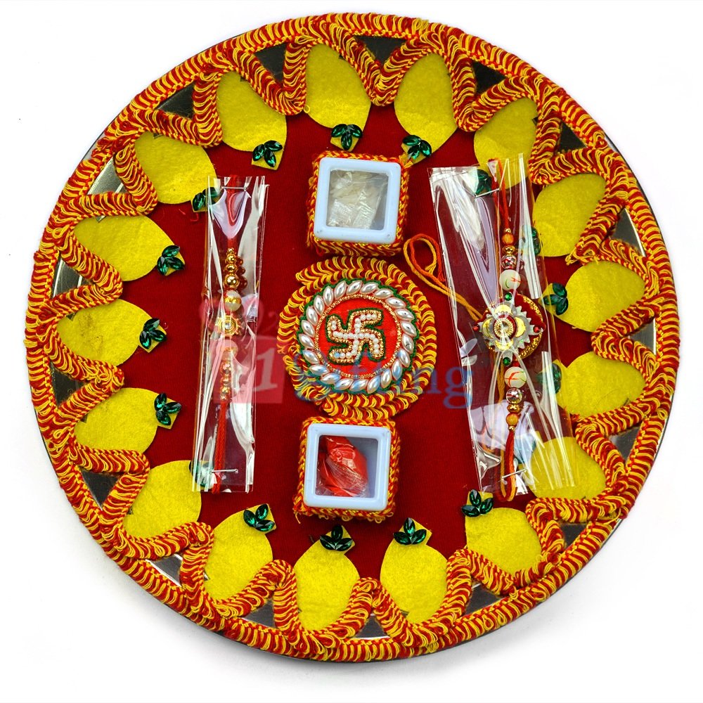 Handicraft Moli Swastik Pooja Rakhi Thali