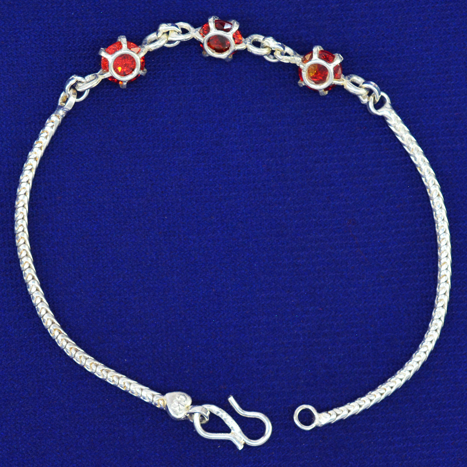 Red Beads Designs 70% Pure Silver Rakhis - 8.2 Grams
