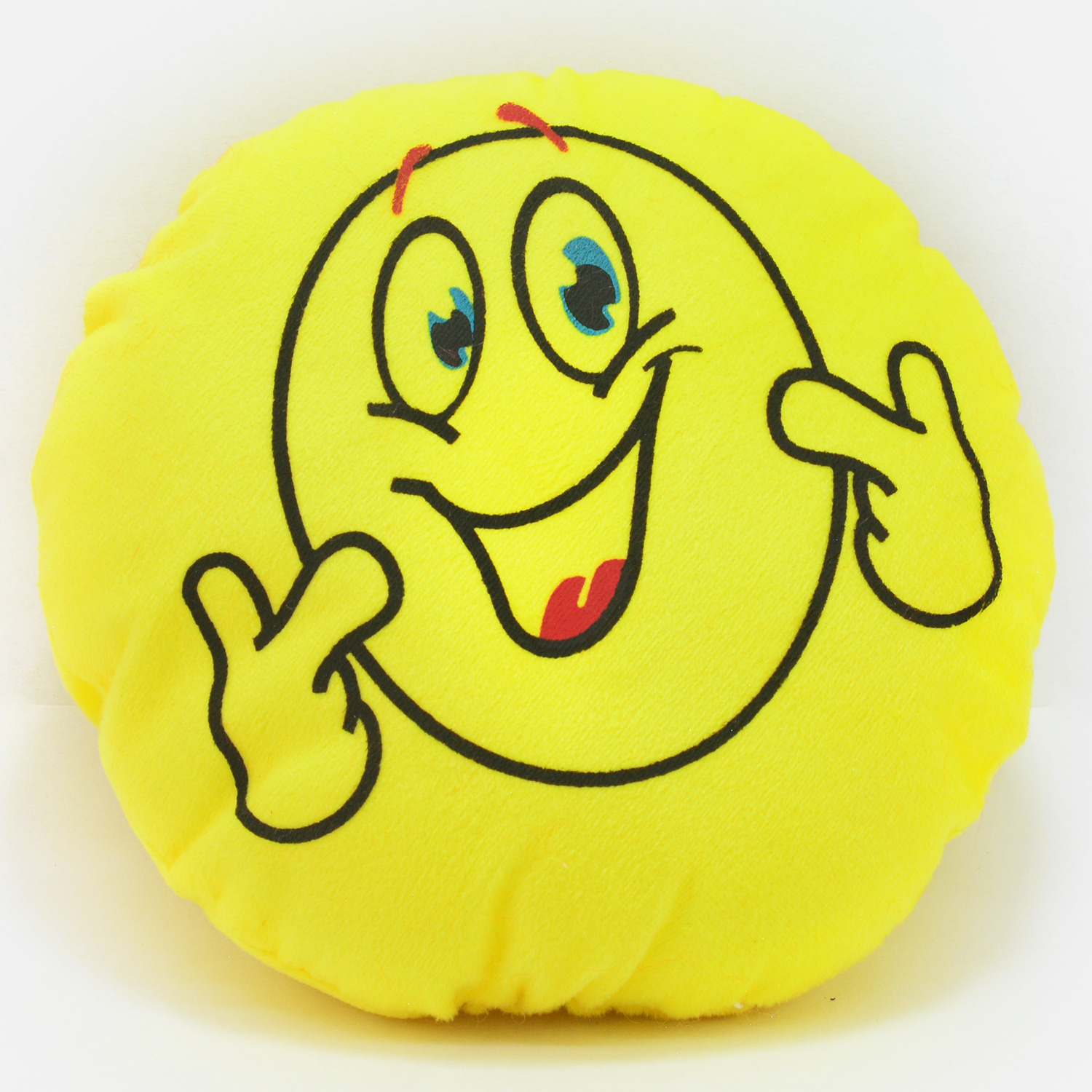 Cool Smiley Emoji Soft Yellow Cushion