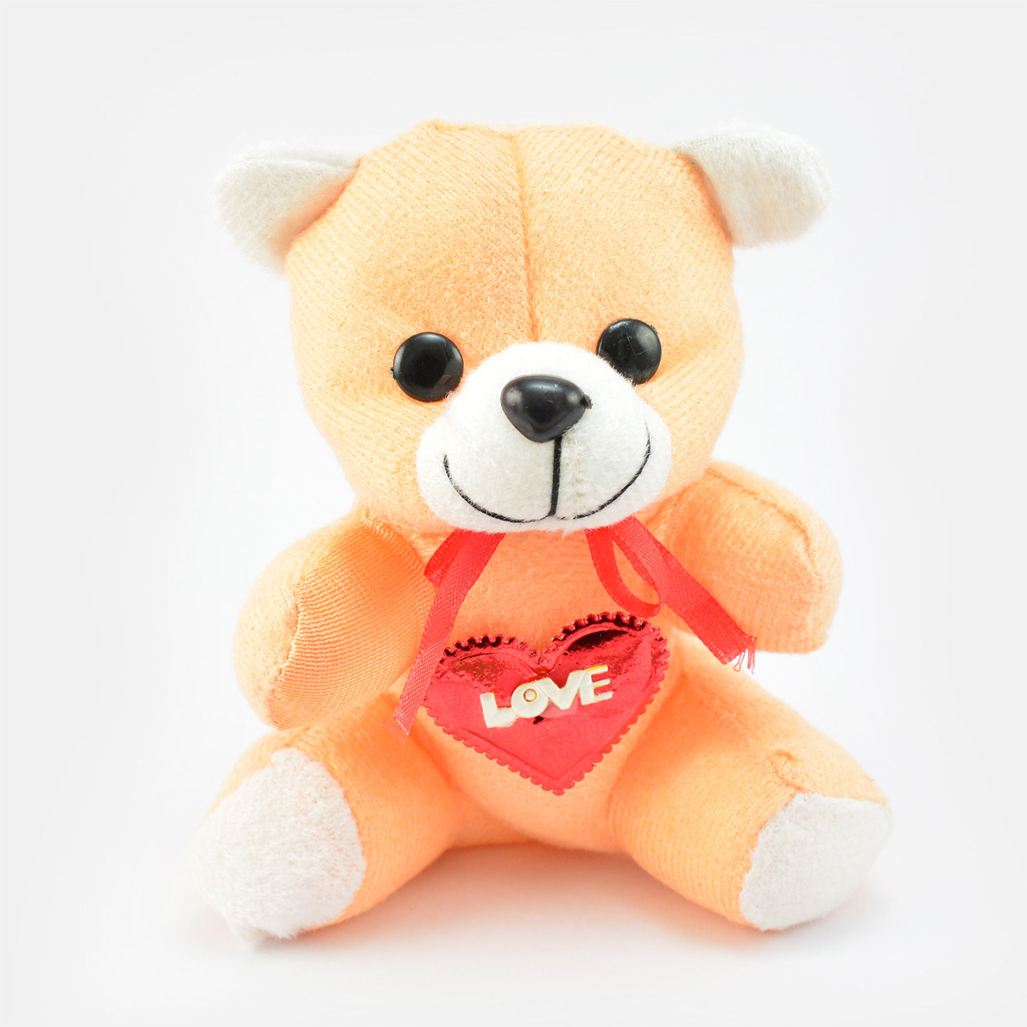 Lovely Love Style Teddy Bear with Red Ribbon