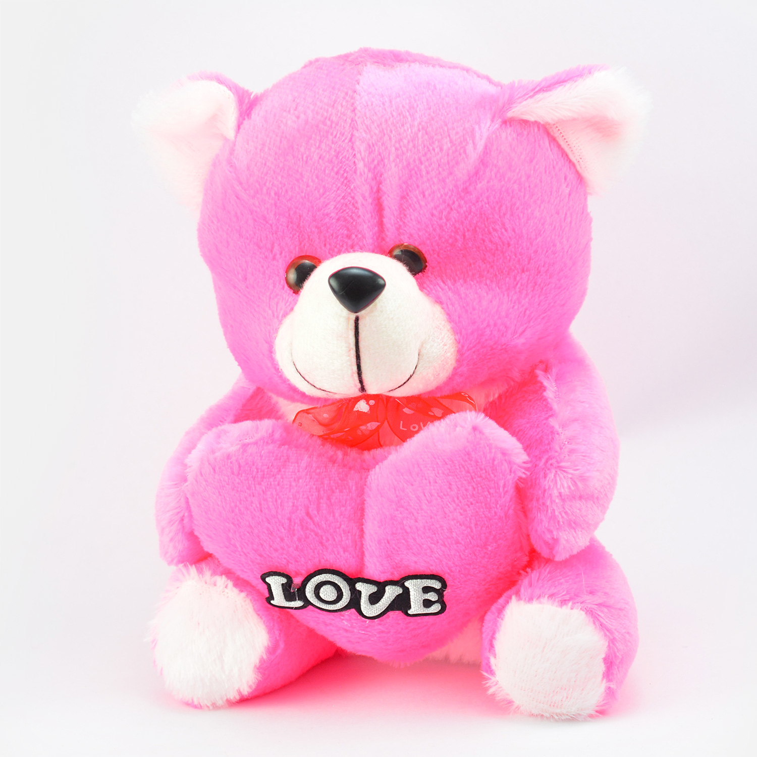 Cute Sitting Teddy Bear Soft Toy with Neck Bow