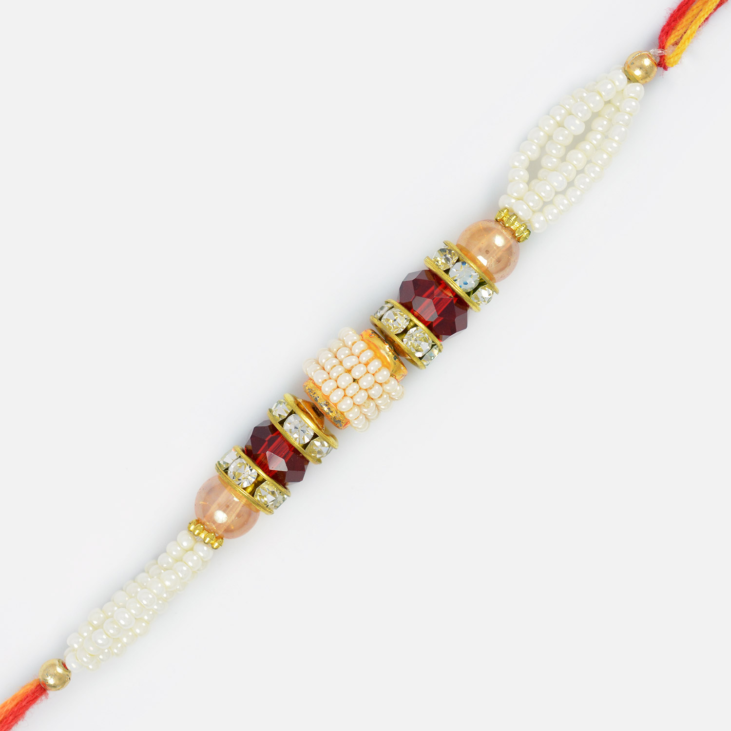 Unique Pearl Collection- Jewel Rakhi with Ring Type Pearl Work