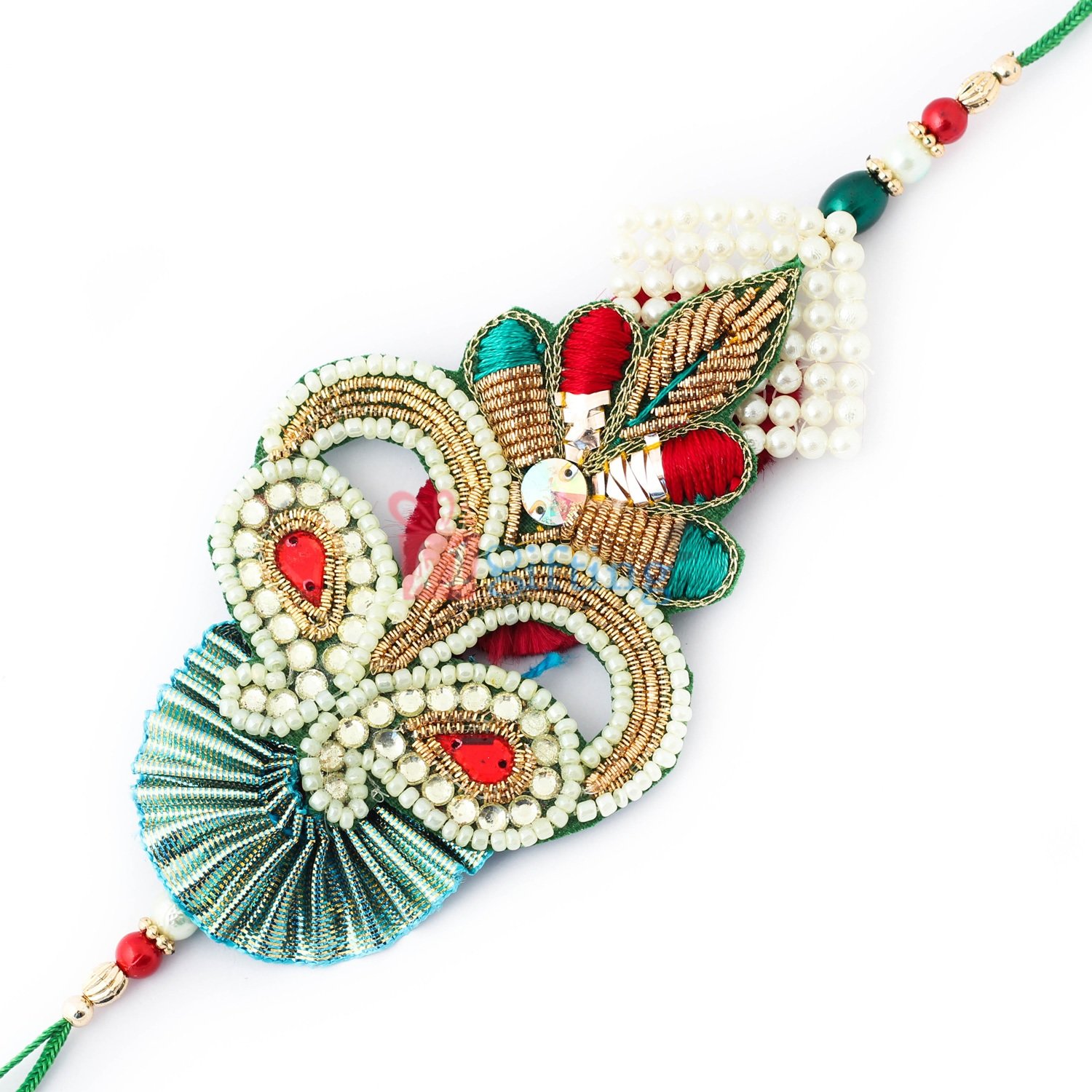 Art of creativity-new design with zari pearl and crystals Rakhi