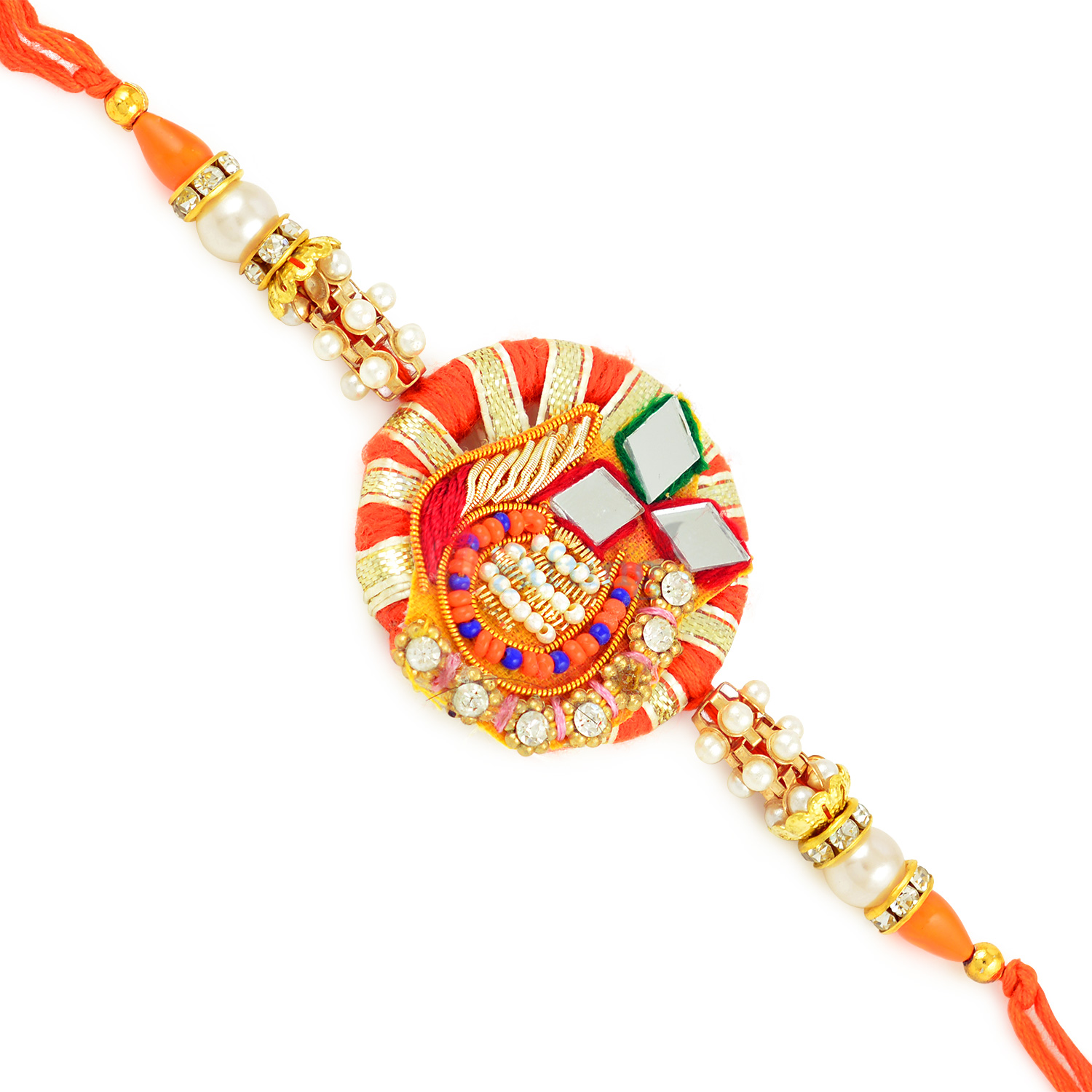 Rajasthani Theme Peacock Designed Exclusive Rakhi