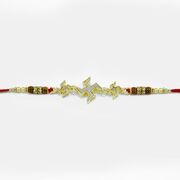 Swastik Rakhi with Rudraksh and Pearls