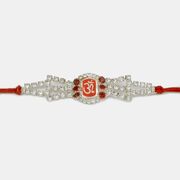 Sindoori OM Diamonds Thread Rakhi