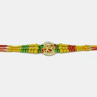 Sandalwood Rakhi with Golden Onkar 