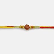 Central Auspicious Rudraksh Rakhi with Pearls