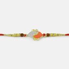 Stylish Golden Work Rudraksh Special Mauli Rakhi