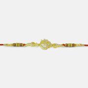 Divine OM Rudraksh Rakhi with Golden Beads