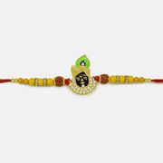Shri Krishna and Rudraksha Beaded Marvelous Rakhi for Brother