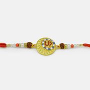 Marvelous Looking Sacred Om Rudraksha and Beads Rakhi