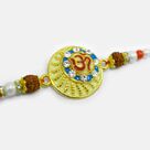 Marvelous Looking Sacred Om Rudraksha and Beads Rakhi