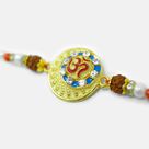 Marvelous Looking Sacred Om Rudraksha and Beads Rakhi