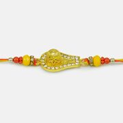 Colorful Attractive Looking Lord Shiva Symbol Emerged Shivling Rakhi