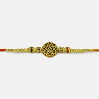 New Design Fancy Looking Awesome Om and Colorful Jewel God Rakhi for Brother