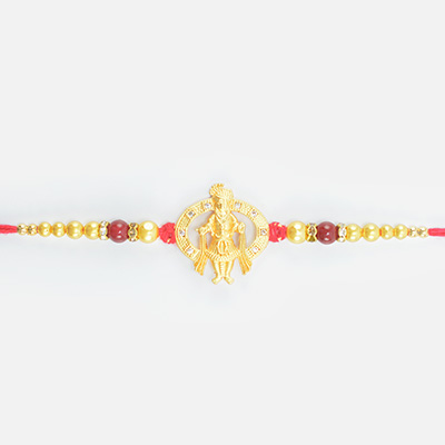 Shri Krishna Special Unique Design Beads Auspicious Rakhi for Brother