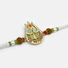 Shiva Symbol Trishul with Written Om Namah Shivaye Rudraksha Rakhi