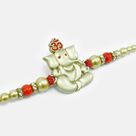 Om and Ganesha Special Elegant Looking Pearl Beaded Divine Rakhi