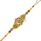 OM and Swastik Designer Beaded Rakhi