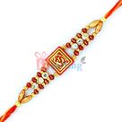 Om Diamond Beads Rakhi for Siblings
