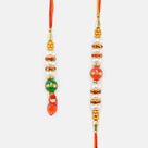 Pearl Pair Rakhi Set for Bhaiya Bhabhi