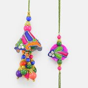 Symbol of Rajathani Handicraft- Bhabhi and Bhaiya Rakhi Set