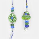 Jewels and Colorful Zardozi work Beautiful Rakhi Set
