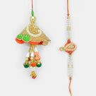 Perfect Pearl Zardozi Rakhi Bhaiya-Bhabhi Set