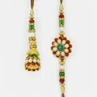 Awesome Pacchi Work Pair Bhaiya Bhabhi Rakhi