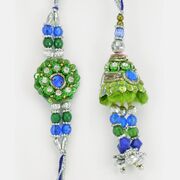 Colorful Zardozi Work Beautiful Rakhi Set