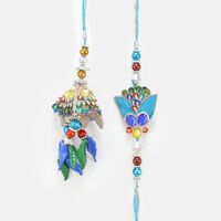 Lovable Moments Designer Colorful Bhaiya Bhabhi Rakhi Set