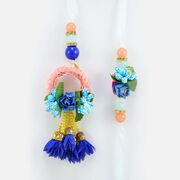 Blue and White Color Amazing Looking Design Rakhis for Bhabhi and Bhaiya 