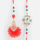 Simple and Magnificent Looking Beautiful Pair of Jewel Rakhis for Brother and Sister in Law