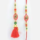Elegant Looking Amazing Design Meena Work Bhaiya Bhabhi Rakhi Pair