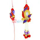 Colorful Zardosi work Pearl Lumba Rakhi Set