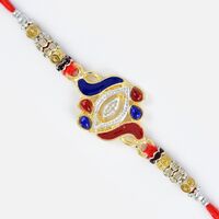 Beautiful Designer Golden and Silver Colored Rakhi