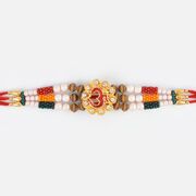 Floral Shape OM Rakhi with Different Beads