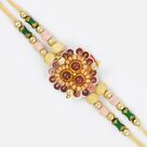 Winsome Beads Sandalwood Work Beaded Work Mouli Rakhi