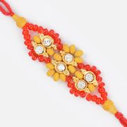 Simply Beautiful Triple Diamond Sandalwood Rakhi