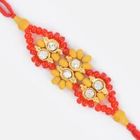Simply Beautiful Triple Diamond Sandalwood Rakhi