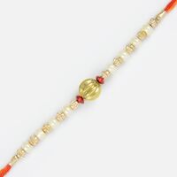 Central Beads Special Rakhi for Brother with White Pearl